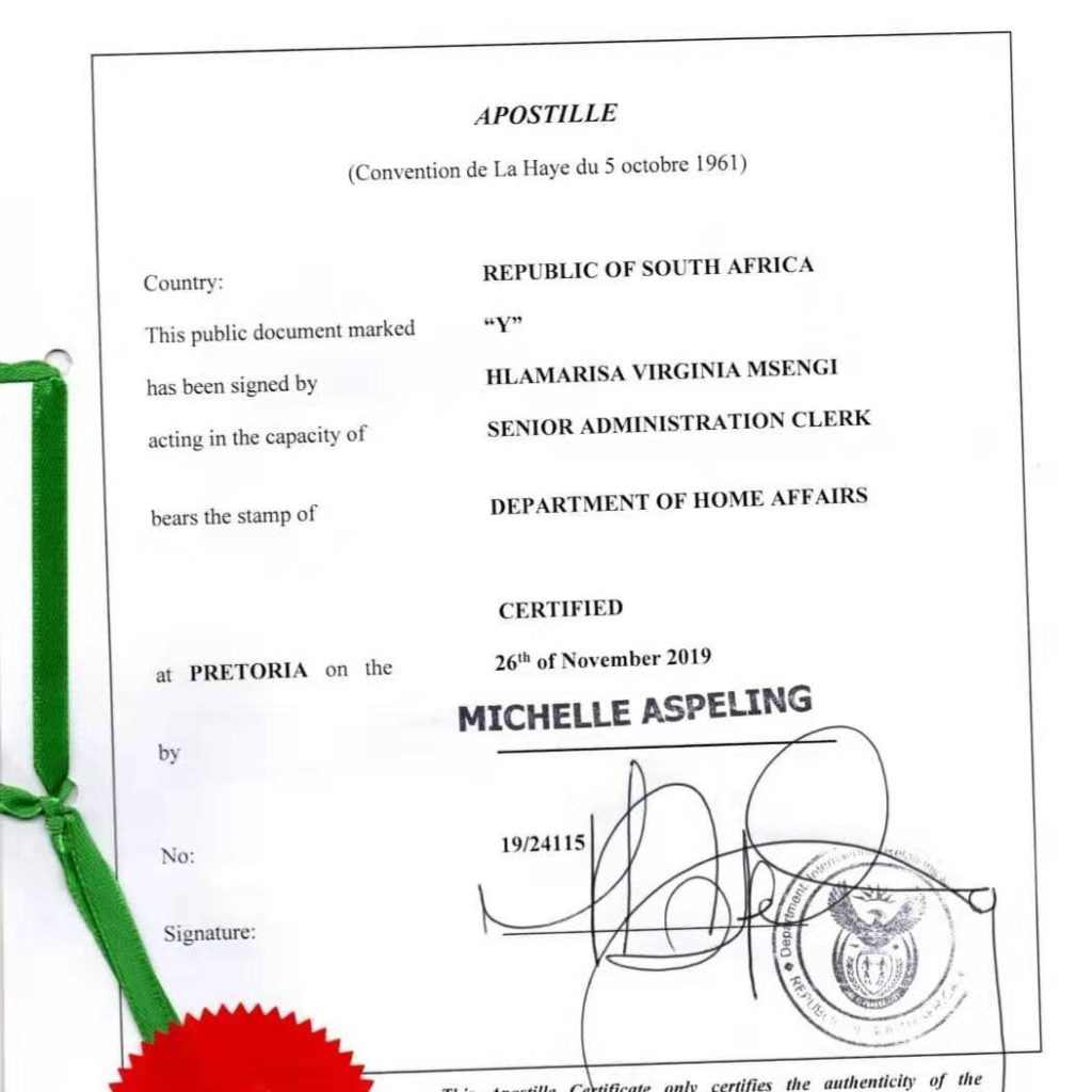 Apostille Certificate